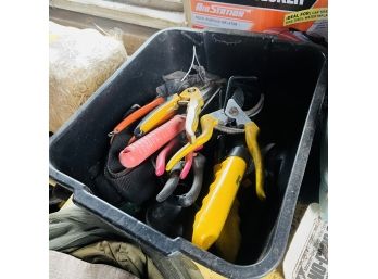 Bin With Pliers And Other Tools (Garage Room C)