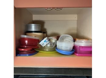 Kitchen Shelf Lot With Canisters #3848 (kitchen)