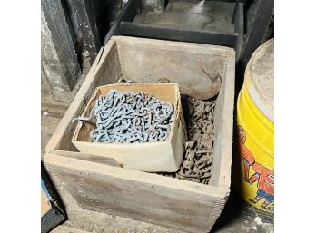 Wooden Box With Old Chains (Barn)