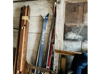 Two Pairs Of Vintage Cross Country Skis (Garage Room A)
