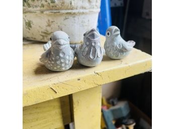 Set Of Three Small Decorative Birds (Garage Room C)
