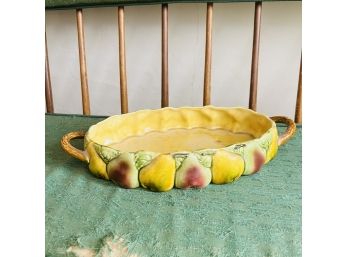 French Majolica Tray With Fruit Motif (Bedroom 5)