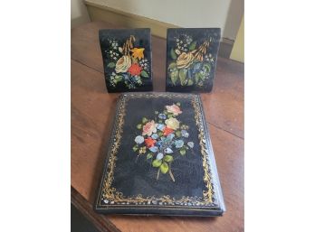 Vintage Bookends With Matching Photo Album Cover And Back (Great Room)
