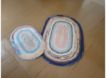 Set Of 2 Oval Shaped Hand Woven Rugs (Bedroom 3)