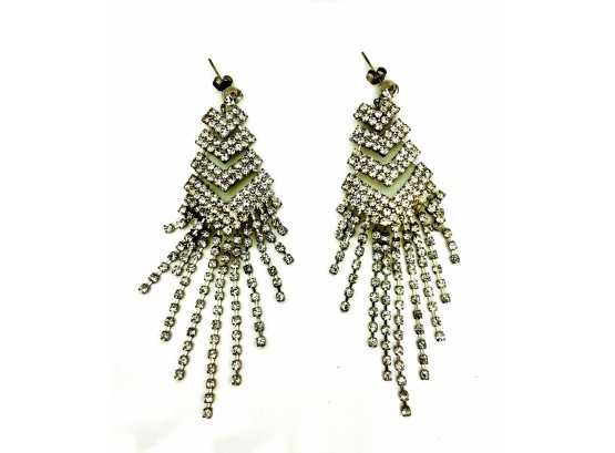 Sparkly Dangling Push Back Earrings