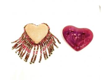 Set Of Two Heart Pins