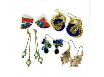 Earring Assortment: Vintage And Modern Pieces