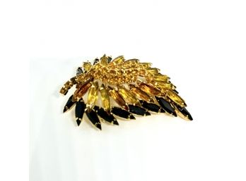 Vintage Black And Amber Tone Pin