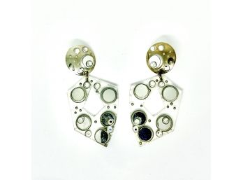 Statement Earrings With Mirrored Accents