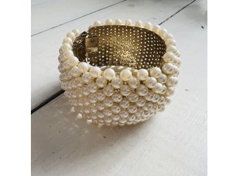 Vintage Pearl Cuff Bracelet