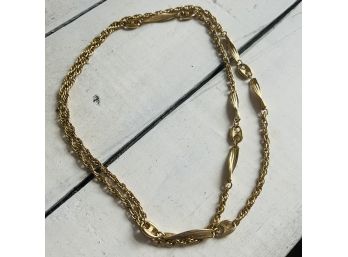 Long Gold Tone Necklace