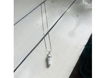 Costume Necklace With Stone Point