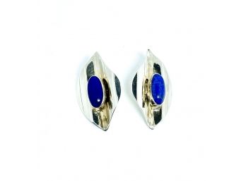 Sterling Silver Earrings With Purple Stones