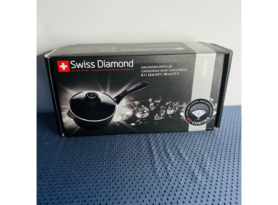 Swiss Diamond 2.2 Quart Saucepan With Lid