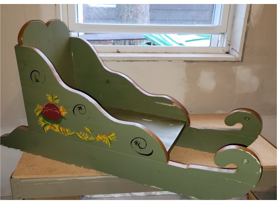 Large Wooden Decorative Sleigh