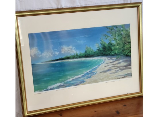 Signed And Numbered Beach Landscape Artwork