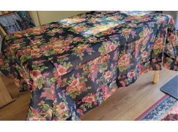 April Cornell Black Floral Tablecloth