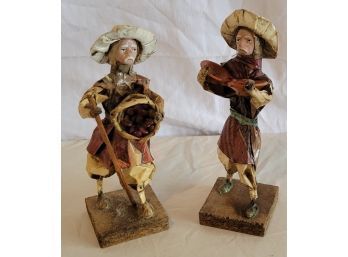 Set Of 2 Mexican Paper Mache Figurines (Bin 13)