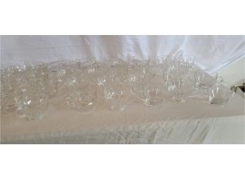 Set Of 30 Glass Punch Bowl Glasses - Assorted Styles