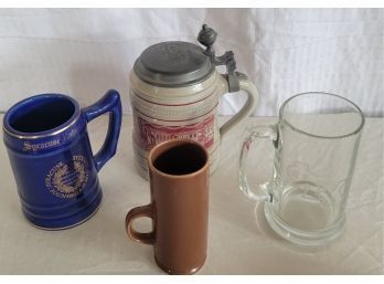 Set Of Mugs-German Stein With Lid (Bin 17)