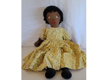 Vintage Rag Doll In Yellow Dress (Bin 5)