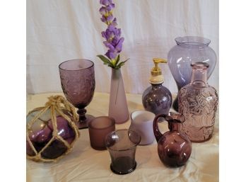 Shades Of Purple Glassware Lot