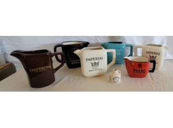 Vintage Alcohol Brand Pitchers Imperial Haig Thornes