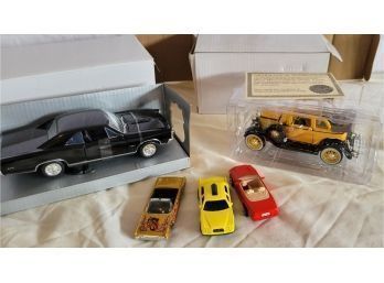 Small Car Lot. 3 Small And 2 In Boxes