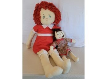 Vintage Annie And Madeline Rag Dolls (Bin 5)