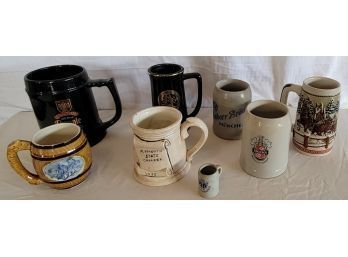 Assorted Mugs With Budweiser Clydesdales Stein
