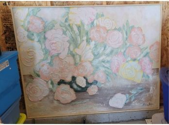 Large Signed Floral Painting