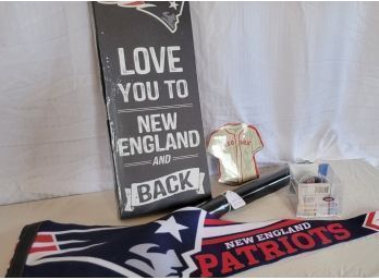 Patriots And Red Sox Memorabilia (Bin 12)