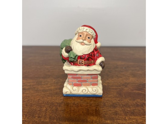 Jim Shore - Santa Mini Figurine - In Chimney (1 Of 4 - Box Condition May Vary)