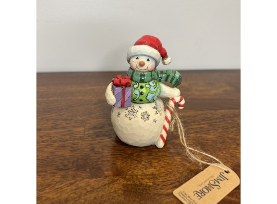 Jim Shore - Snowman Figurine -  With Gifts And Candy Cane  (5 Of 5 - Box Condition May Vary)
