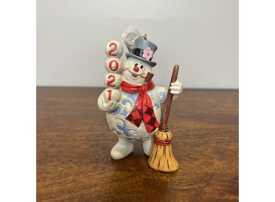 Jim Shore - Snowman Hanging Ornament  - 2021 Frosty The Snowman (4 Of 4 - Box Condition May Vary)