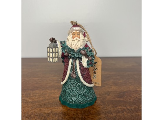 Jim Shore - Santa Hanging Ornament  - Victorian Santa With Lantern & Garland (2 Of 2 - Box Condition May Vary)