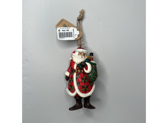 Jim Shore - Santa Hanging Ornament  - With Toy Bag (2 Of 2 - Box Condition May Vary)