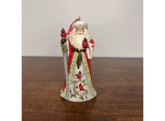 Jim Shore - Santa Hanging Ornament  - With Cardinal Scene (2 Of 5 - Box Condition May Vary)