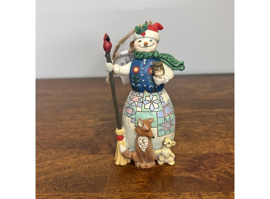 Jim Shore - Snowman Hanging Ornament  - With Animals (1 Of 2 - Box Condition May Vary)