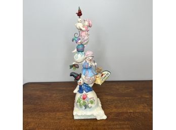 Jim Shore - Snowman Figurine - A Family Of Flakes