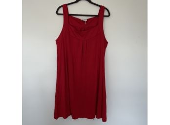 Simply Noelle Red Square Neck Dress - 2 - L/XL
