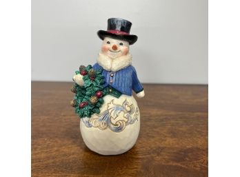 Jim Shore - Snowman Figurine - Right Hearty Winter Wishes  (1 Of 3 - Box Condition May Vary)