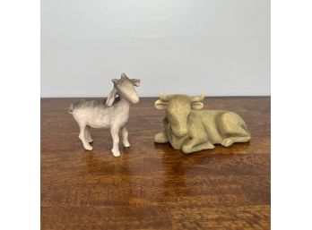 Willow Tree - Nativity - Ox And Goat (2 Of 4 - Box Condition May Vary)