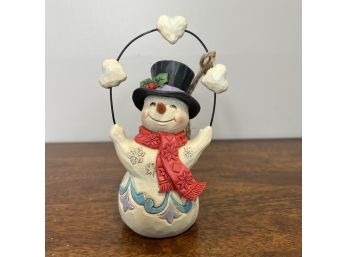 Jim Shore - Snowman Figurine - Heartfelt Holidays (2 Of 2 - Box Condition May Vary)