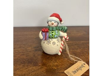 Jim Shore - Snowman Figurine -  With Gifts And Candy Cane  (3 Of 5 - Box Condition May Vary)