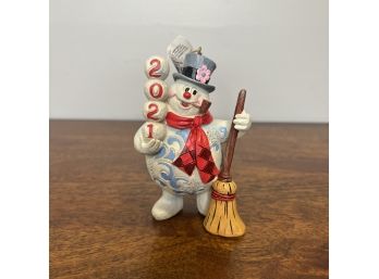 Jim Shore - Snowman Hanging Ornament  - 2021 Frosty The Snowman (2 Of 4 - Box Condition May Vary)