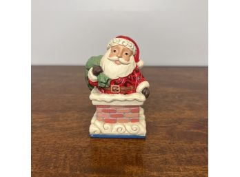 Jim Shore - Santa Mini Figurine - In Chimney (2 Of 4 - Box Condition May Vary)