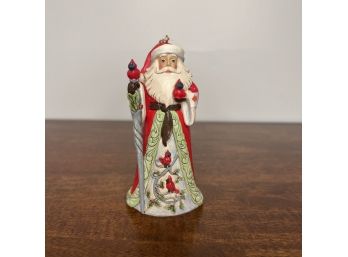 Jim Shore - Santa Hanging Ornament  - With Cardinal Scene (3 Of 5 - Box Condition May Vary)
