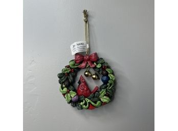 Jim Shore - Legend Of The Christmas Wreath Hanging Ornament  (1 Of 4 - Box Condition May Vary)