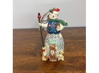 Jim Shore - Snowman Hanging Ornament  - With Animals (1 Of 2 - Box Condition May Vary)